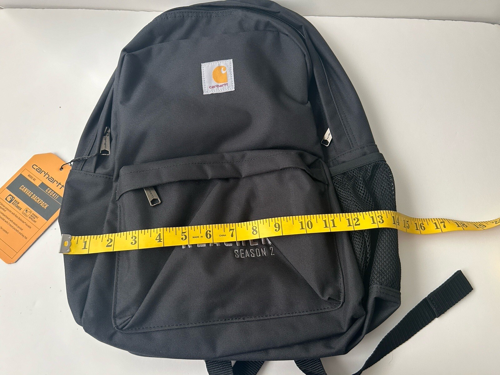 NWT Carhartt Black Canvas Backpack CB0411 Rain Defender