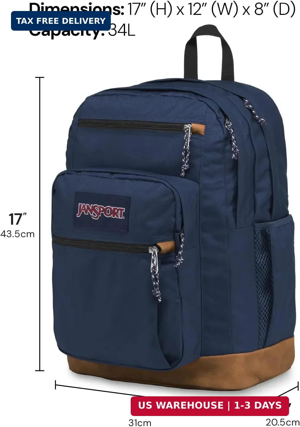 JanSport Cool Backpack, with 15-inch Laptop Sleeve – Large Computer Bag Rucksack