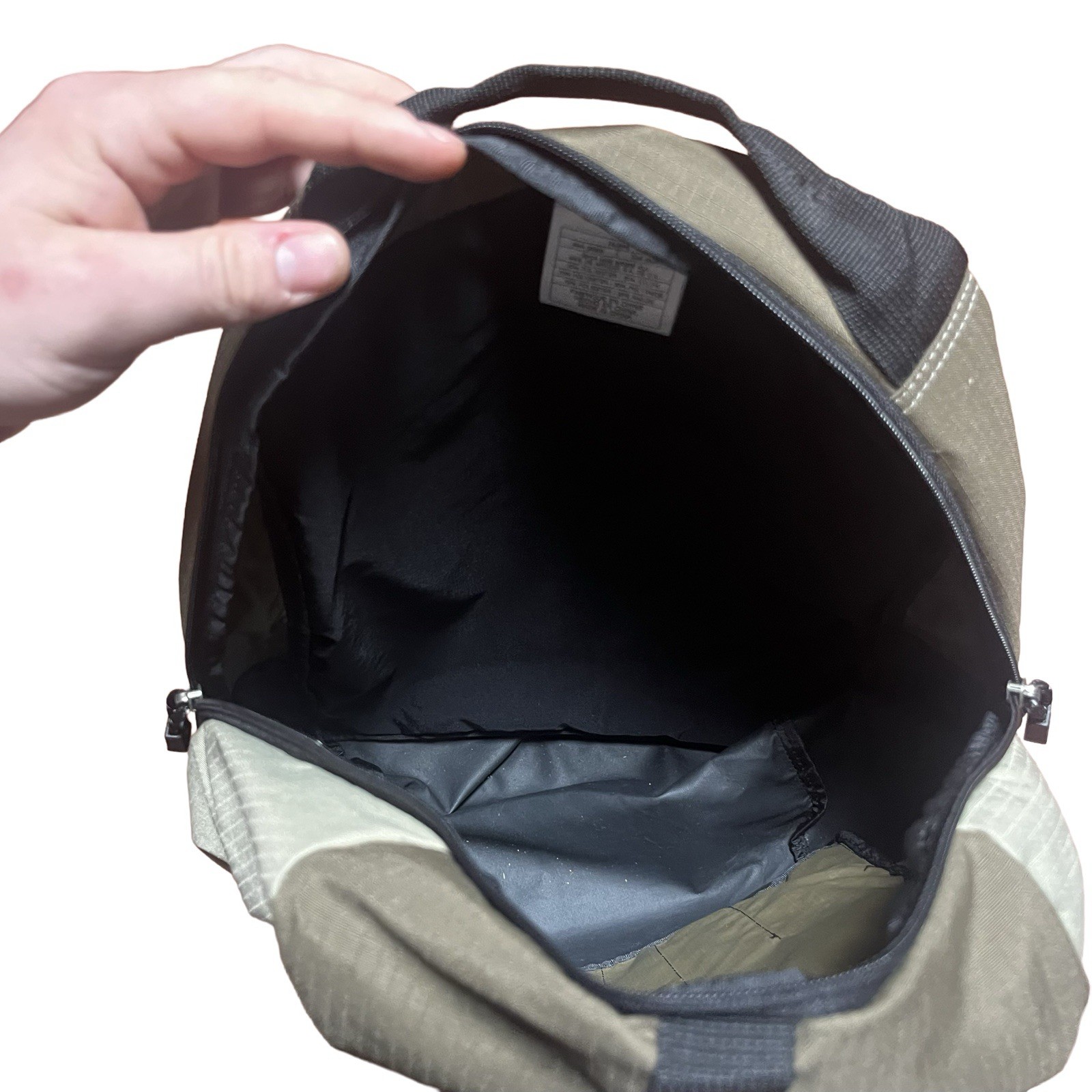 Vintage Nike Men’s Brown Black Beige Backpack Adjustable Strap Sports Casual