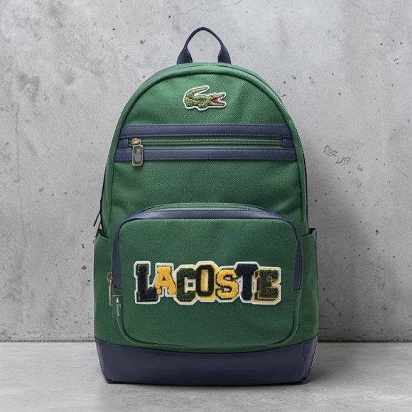 LACOSTE Men/Kids Varsity Logo Backpack Bag (Size 15L) (9A6219-F9W)