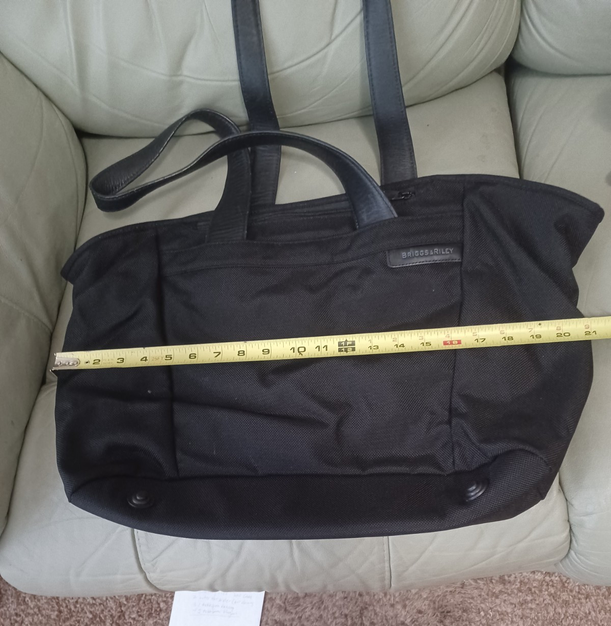 Briggs & Riley Ultra Ballistic Nylon Carry Bag With Eyeglass Pocket Zipper Close