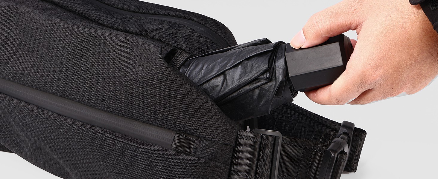 Oumurs 4L Men Sling Backpack RFID Blocking 600D Polyester Water Resistant US