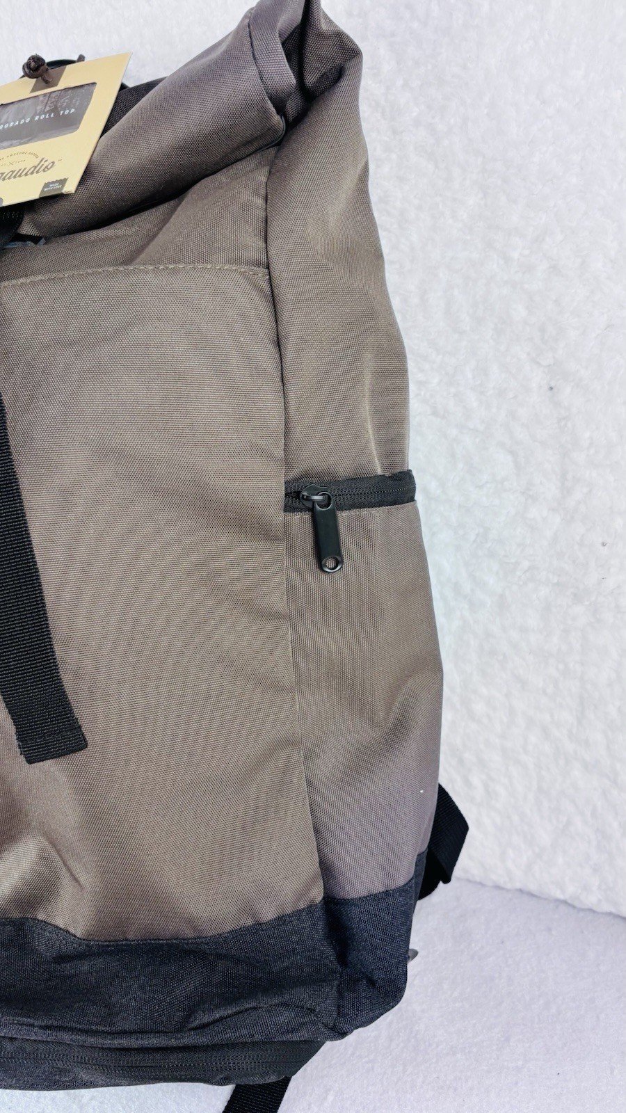 Origaudio El Dorado Roll-top Backpack Bag NEW Brown/Black Multi Pocket Laptop