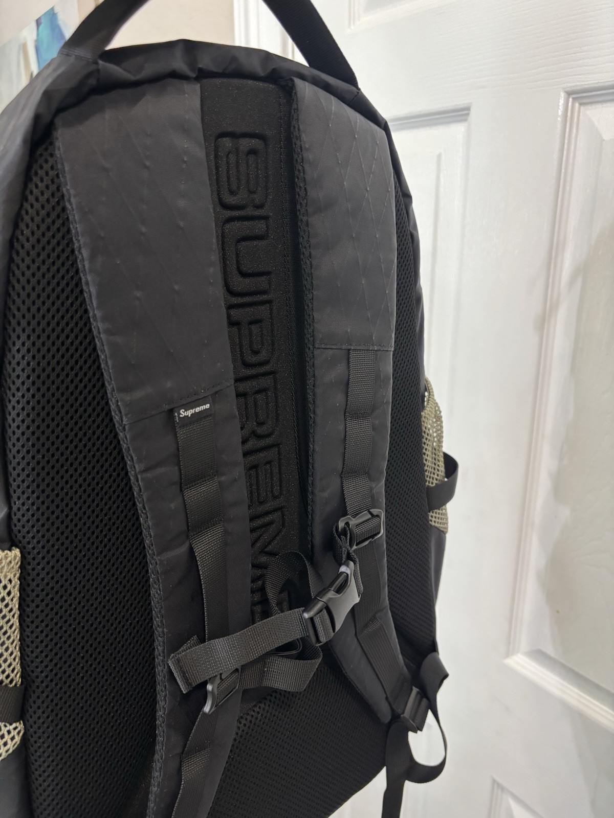 NEW Supreme FW23 3D Logo Backpack Blue Black Box Logo X-Pac Ripstop School Bag