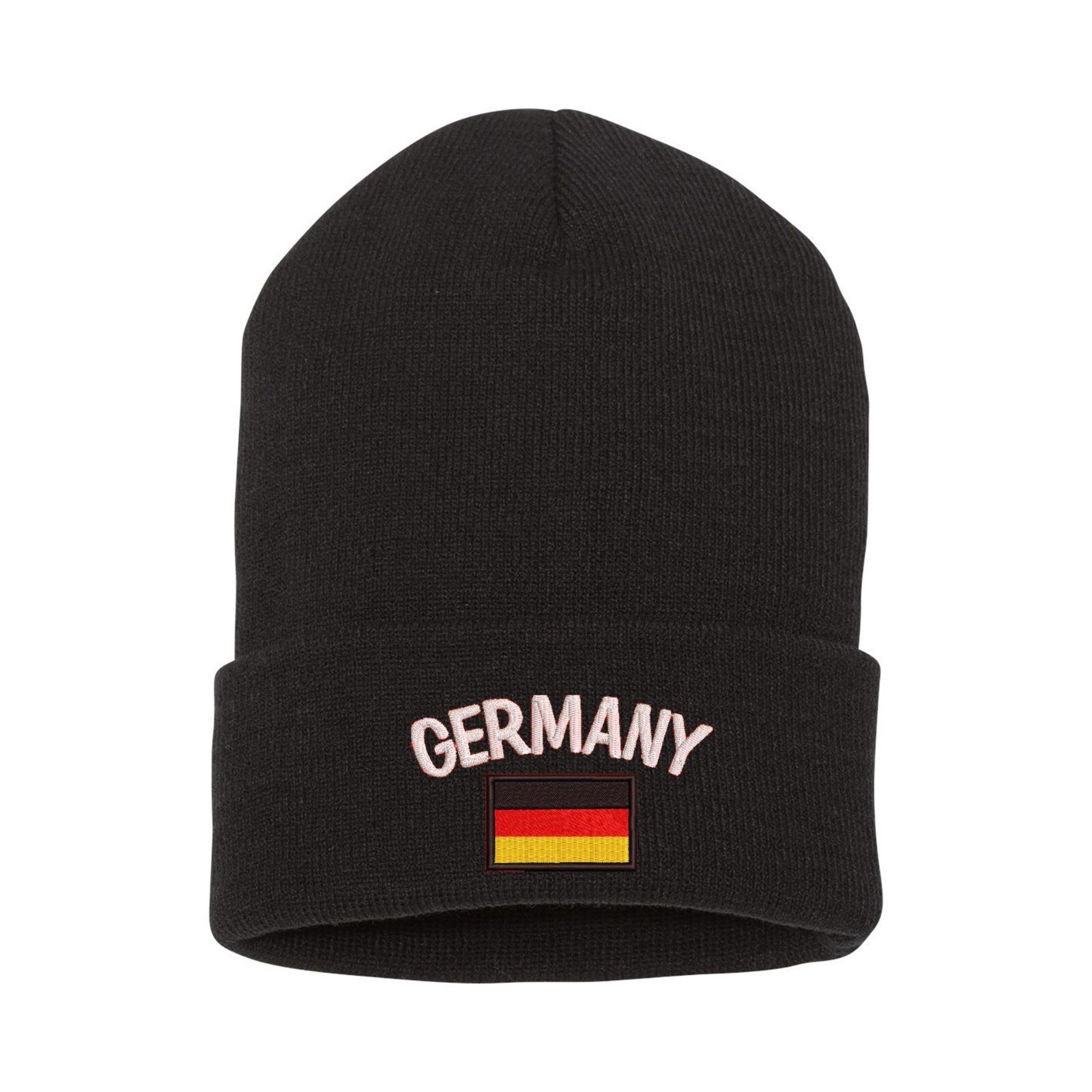 Germany flag embroidered beanie hat, country flag embroidered beanie hat
