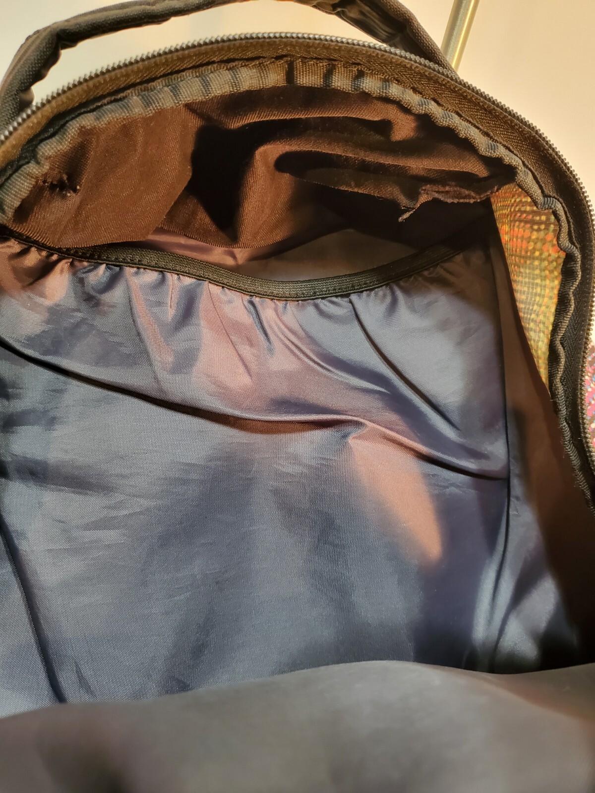 Adidas Backpack Black Multicolor Laptop Sleeve Load Spring Straps Mesh EUC