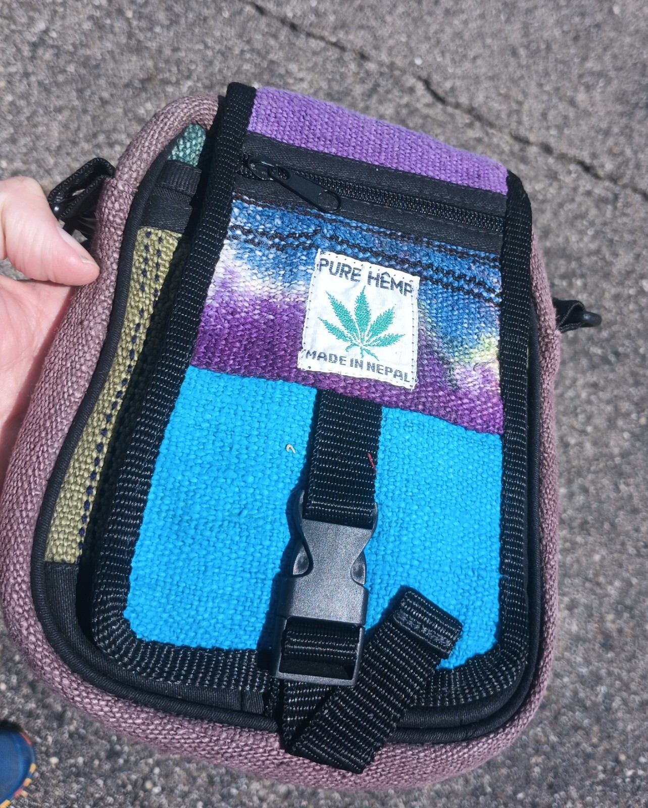 Unisex Hemp Bag Nepal Three Compartment A473