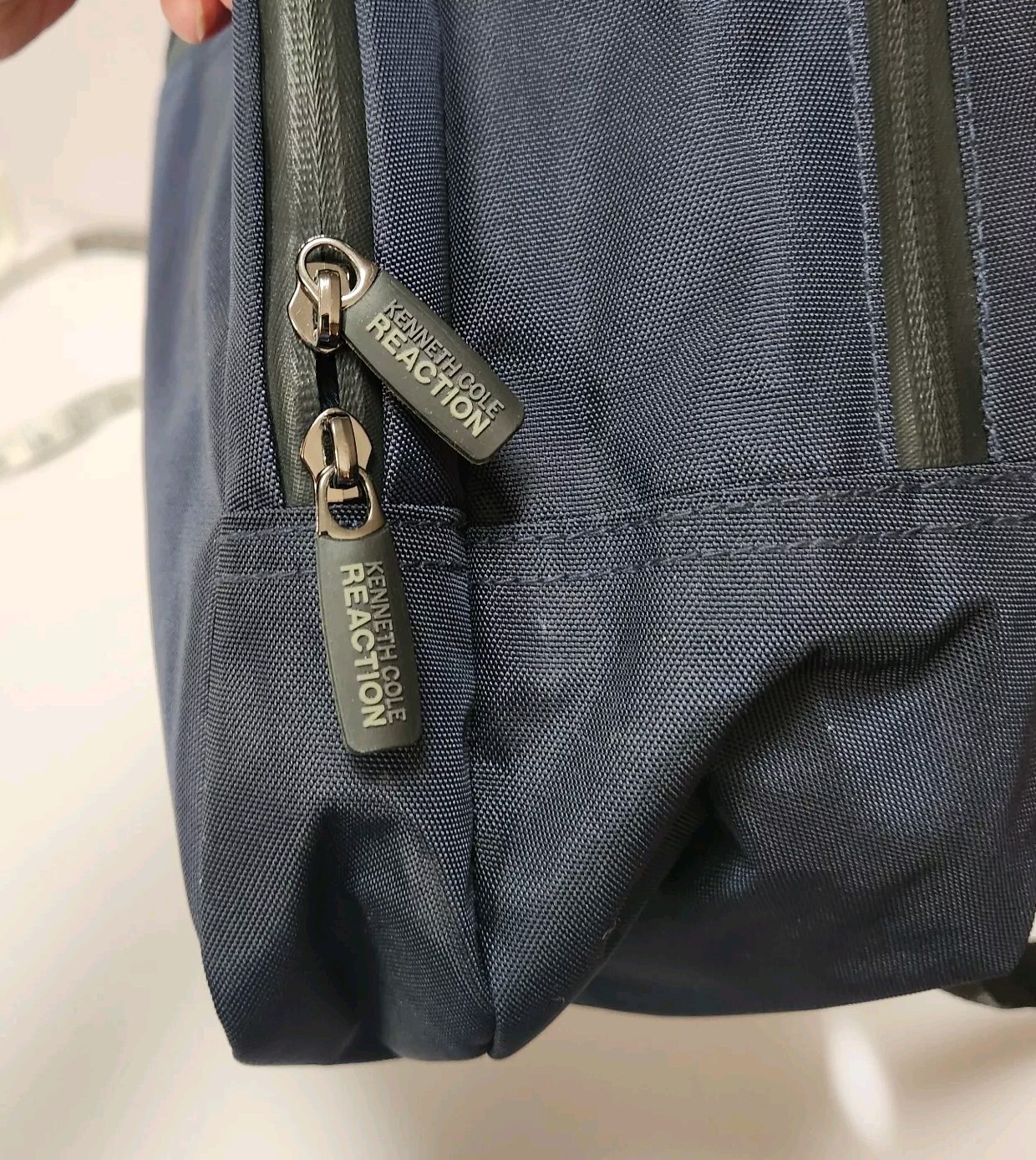 Kenneth Cole Reaction Laptop Backpack Messenger Curtain Call Bag Navy Blue