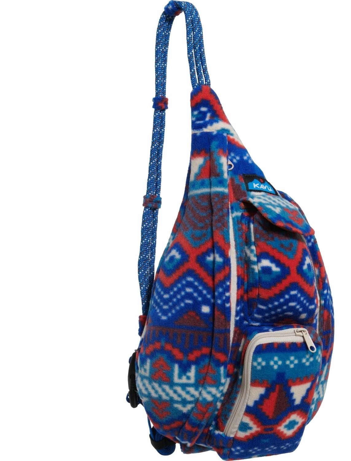 KAVU Mini Polar Sling Rope Crossbody Microfleece Bag (8Bit Knit) NEW