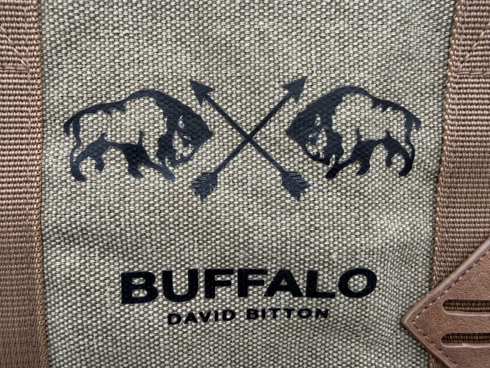 Buffalo David Bitton Crossbody Messenger Bag Canvas Brown 11x11x3 NWT