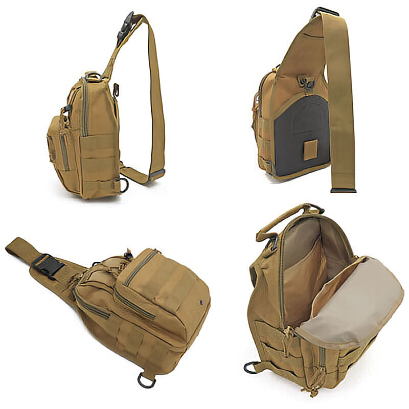 Mens Tactical Backpack Molle Sling Shoulder Bag Chest Pack Outdoor Hiking Travel