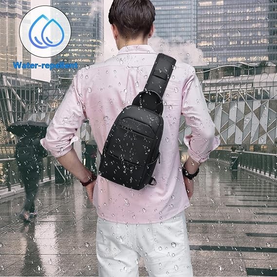 Messenger Bag for Men,Small Black Sling Crossbody Bags,Waterproof