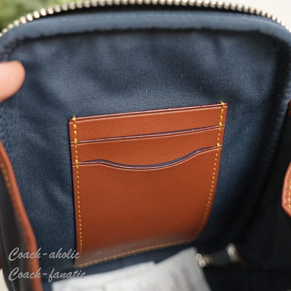COACH CDC43 Stanton Crossbody Bag In Regenerative Cotton Silver/Indigo NWT