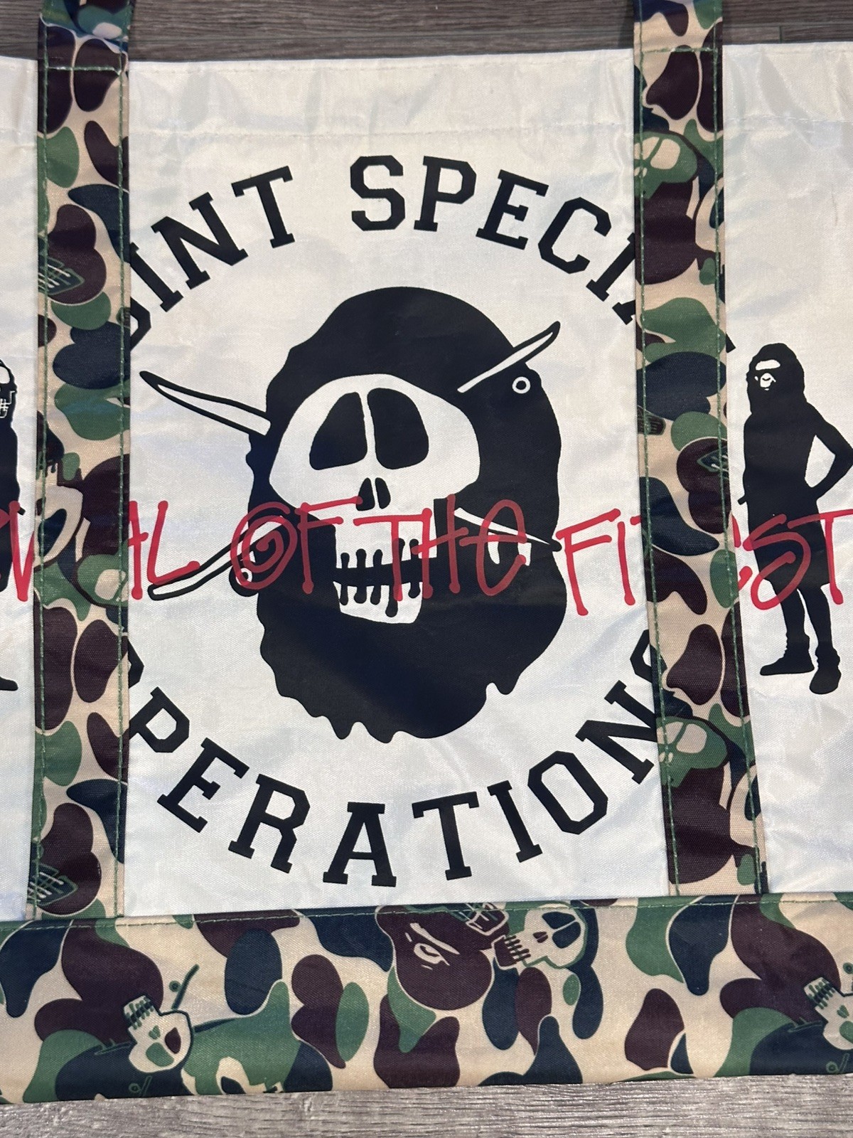 A Bathing Ape Bape x Stussy Collaboration Tote Bag *HAS MARKS SEE PHOTOS*
