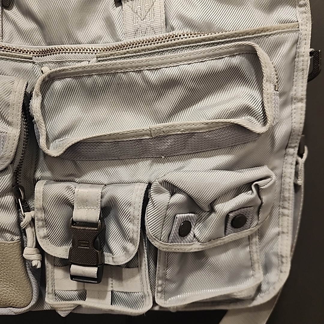 Diesel Business Messenger Laptop Crossbody Cargo Gray Bag Used Y2K