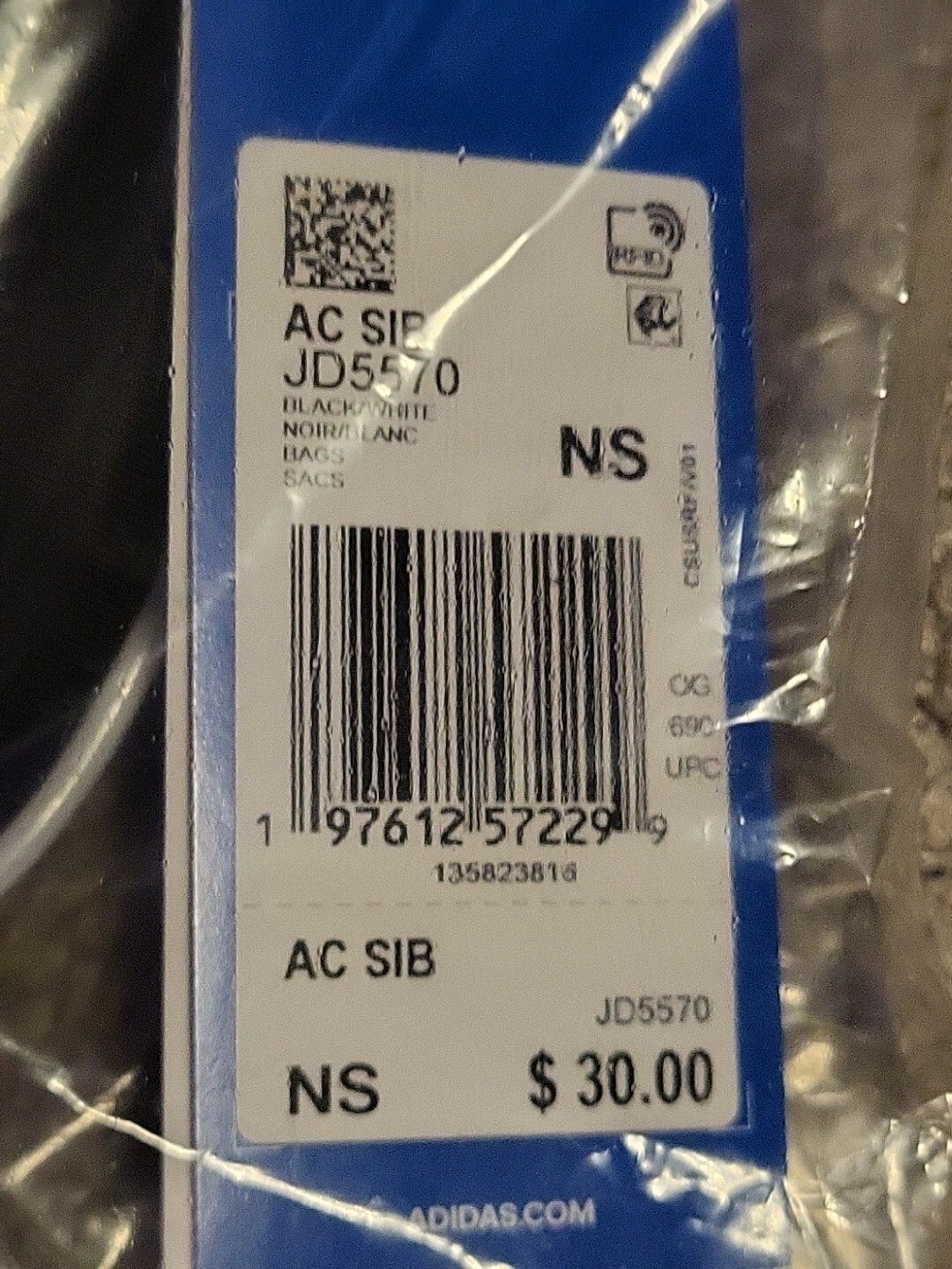 Adidas Original Adicolor Small Sling Bag Black White JD5570 BRAND New in package