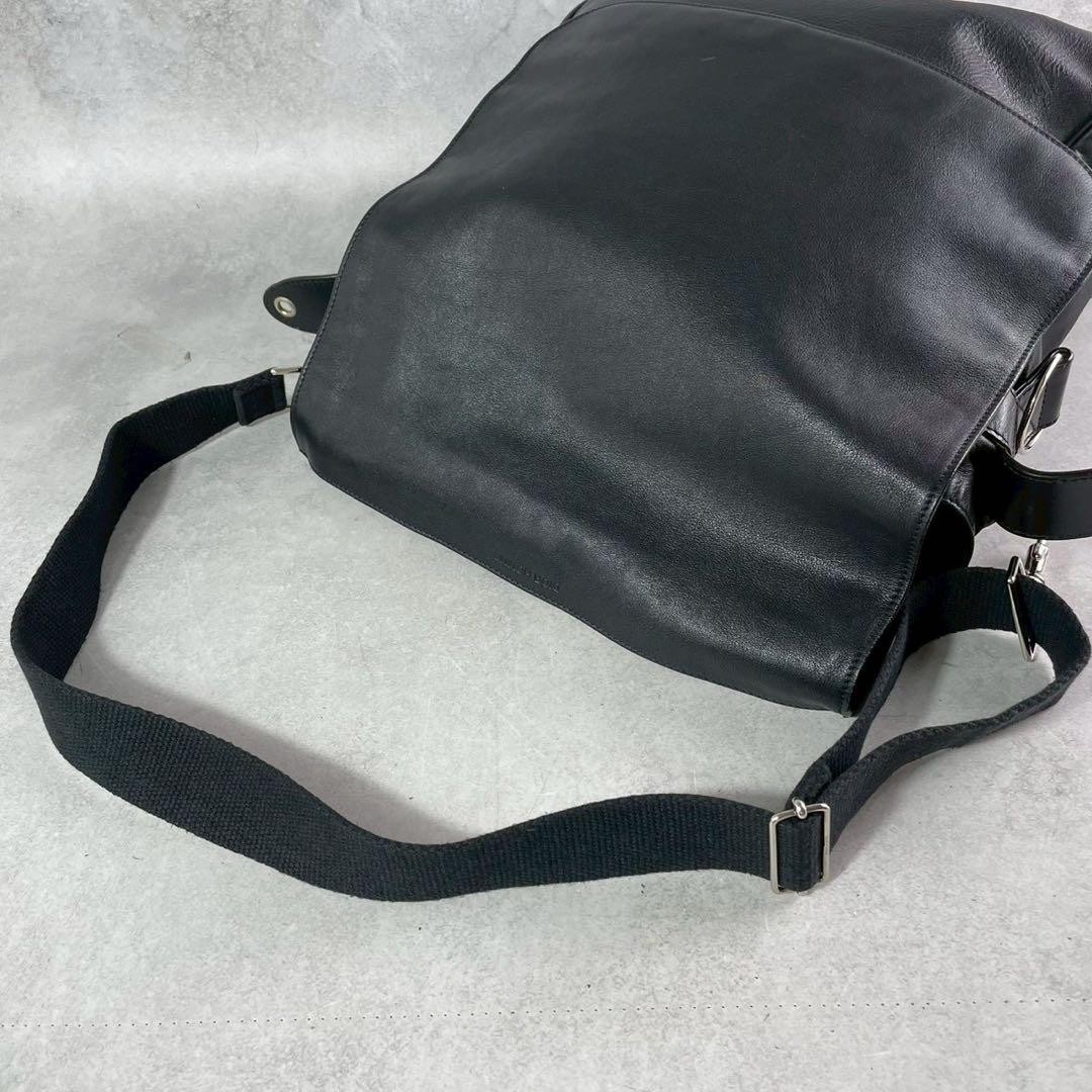Dior Homme Leather Shoulder Bag Black Authentic Men’s Vintage Size 34cm