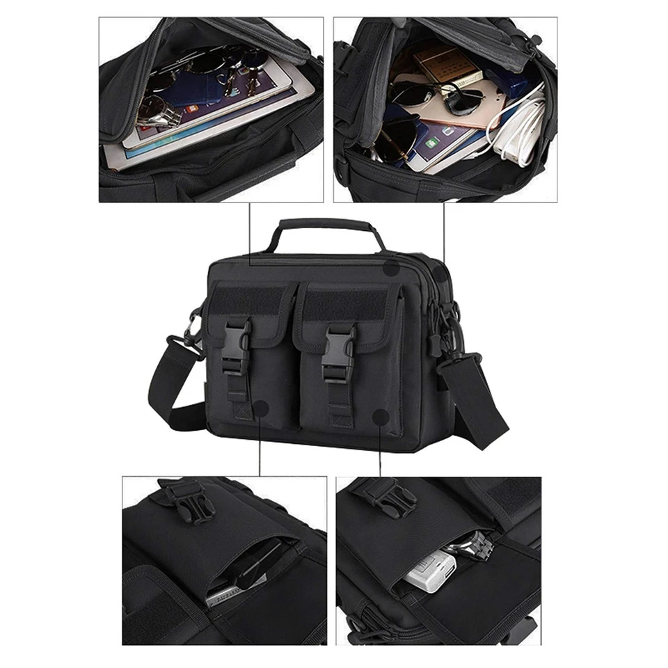 Multifunction Tactical Messenger Bag Nylon Shoulder Briefcase Handbags with U…