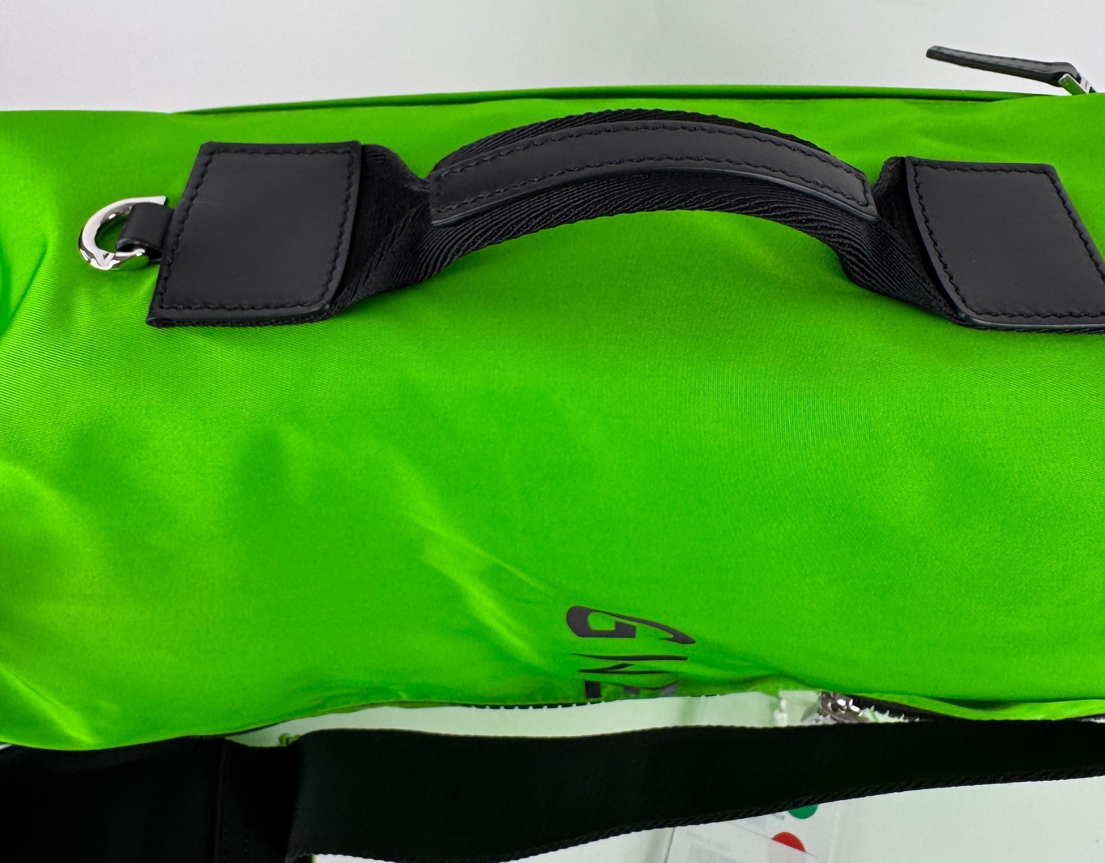 $1,250 Givenchy NWT Auth Green G Zip Duffel Bag Backpack Pockets Handle Adjust