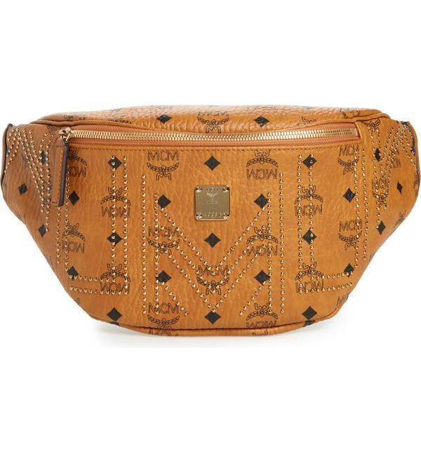 [MMZ8AVE56CO001] MCM Stark Studded Print Belt Bag