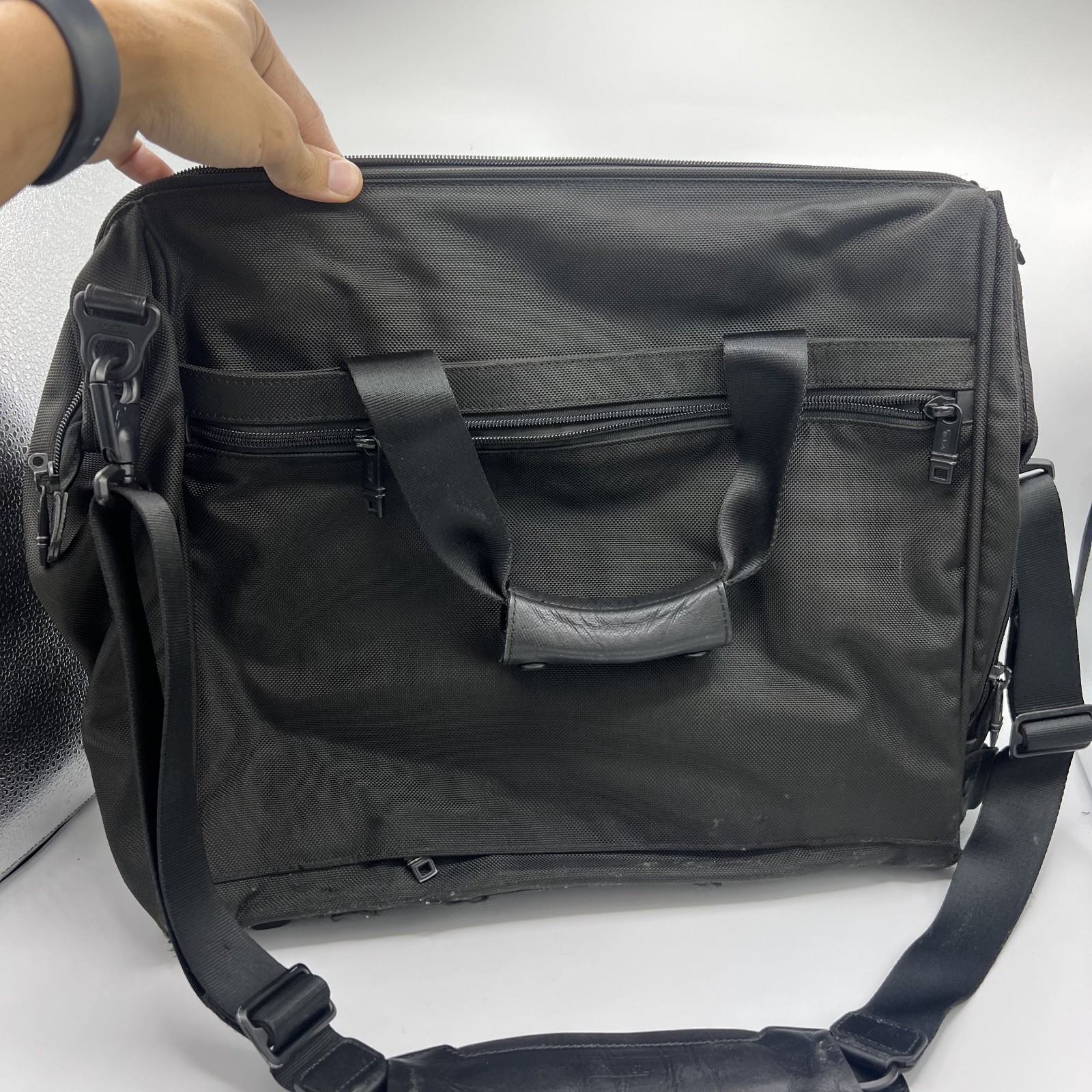 Tumi Alpha 2 Black 2-Way Framed Soft Duffel Bag