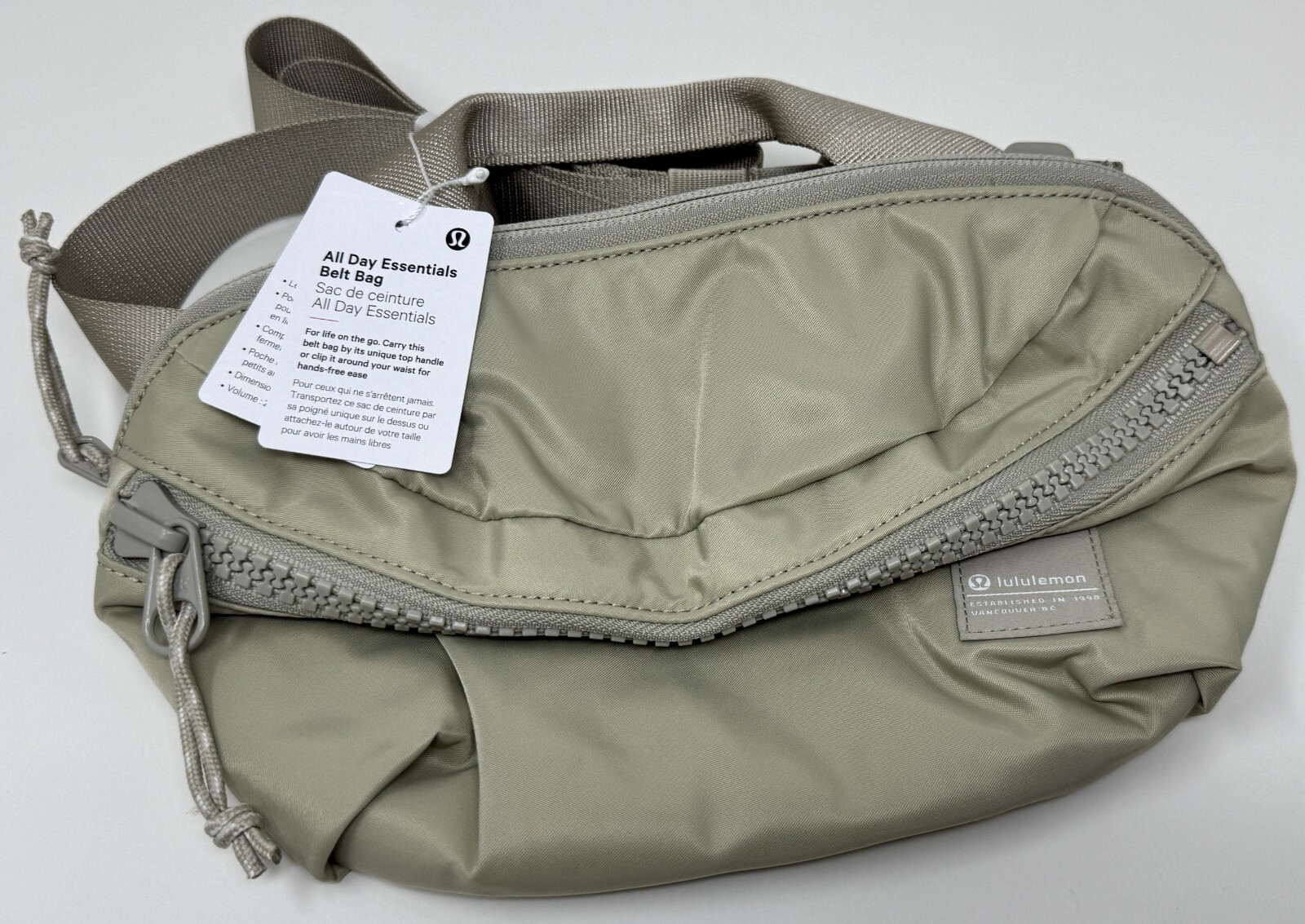 NWOT Lululemon All Day Essentials Belt Bag Fanny Pack Raw Linen 2.5L