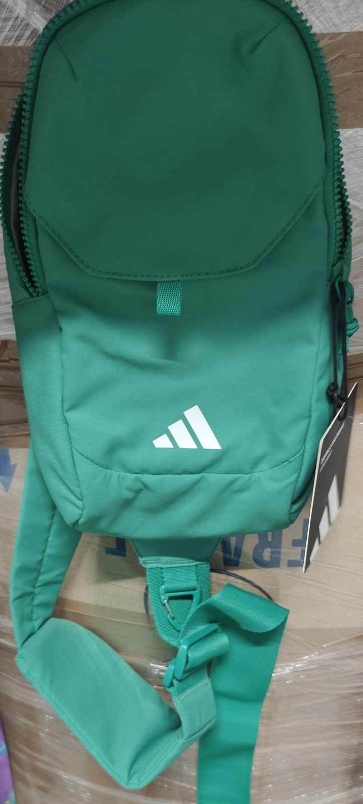 Adidas Essentials 3 Sling Crossbody Bag Green New with Tags
