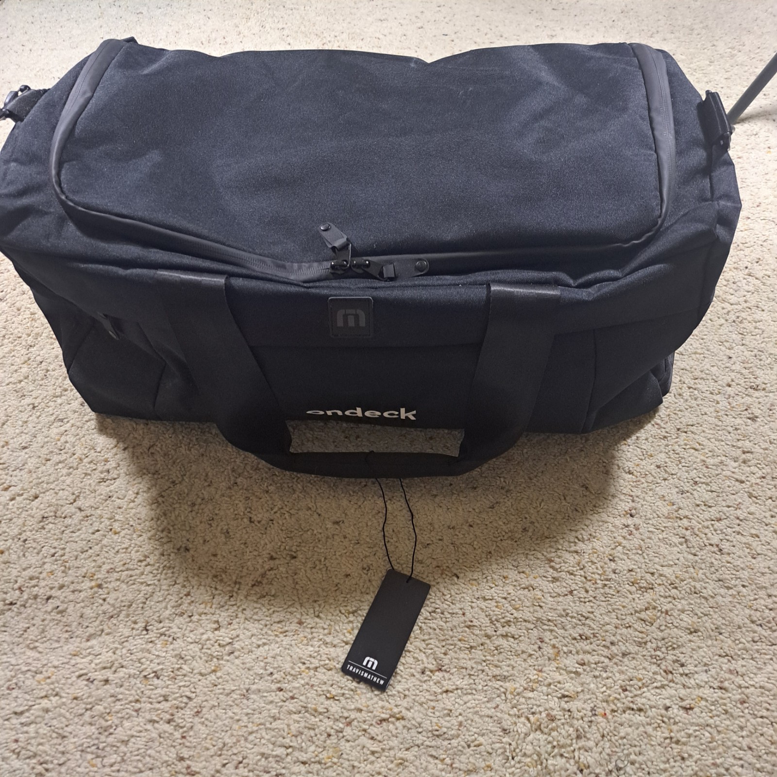 NWT Travis Mathew Black Duffle Bag