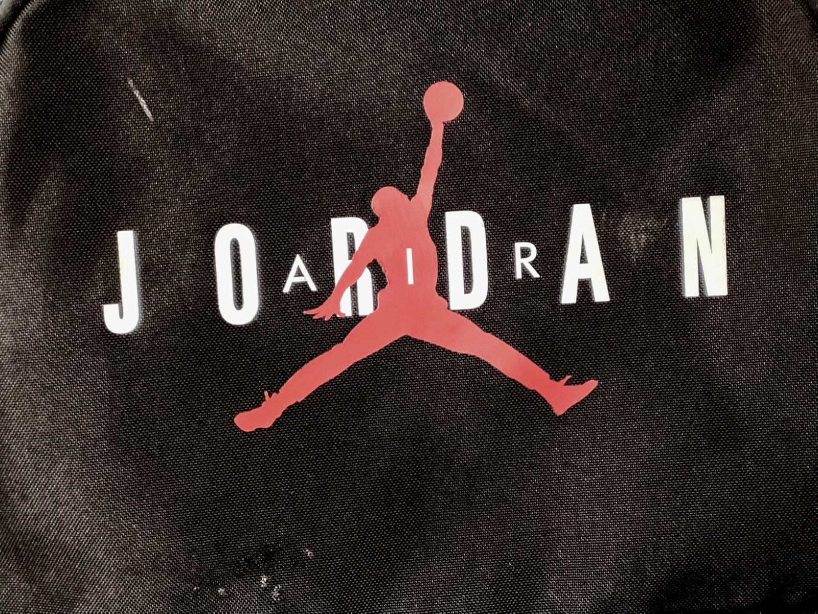 Jordan Black Backpack with Red Jumpman Logo – Used –