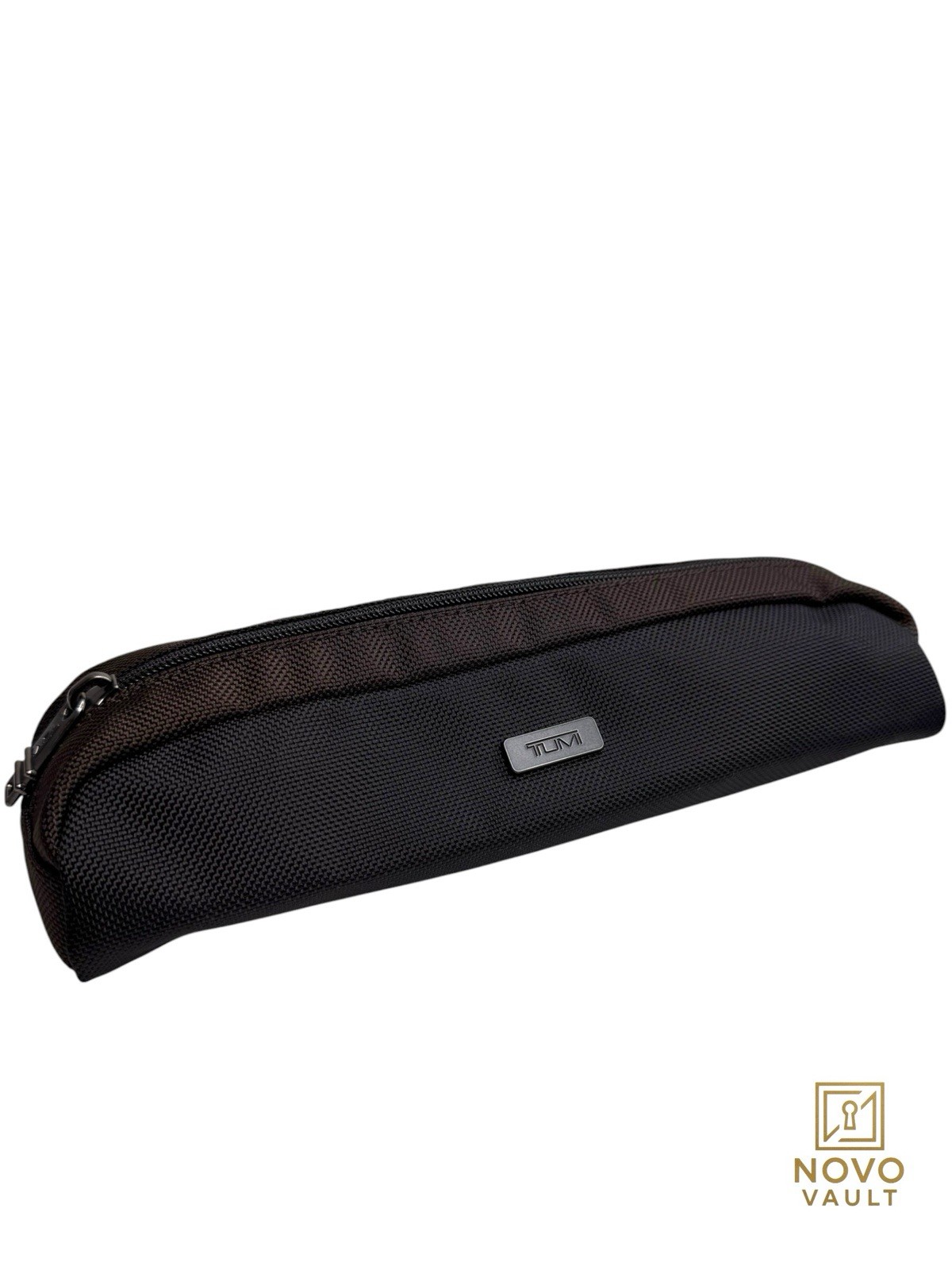 Tumi Mens Travel Accesory Cord Case Black /brown Ballistic Nylon Pencil Case