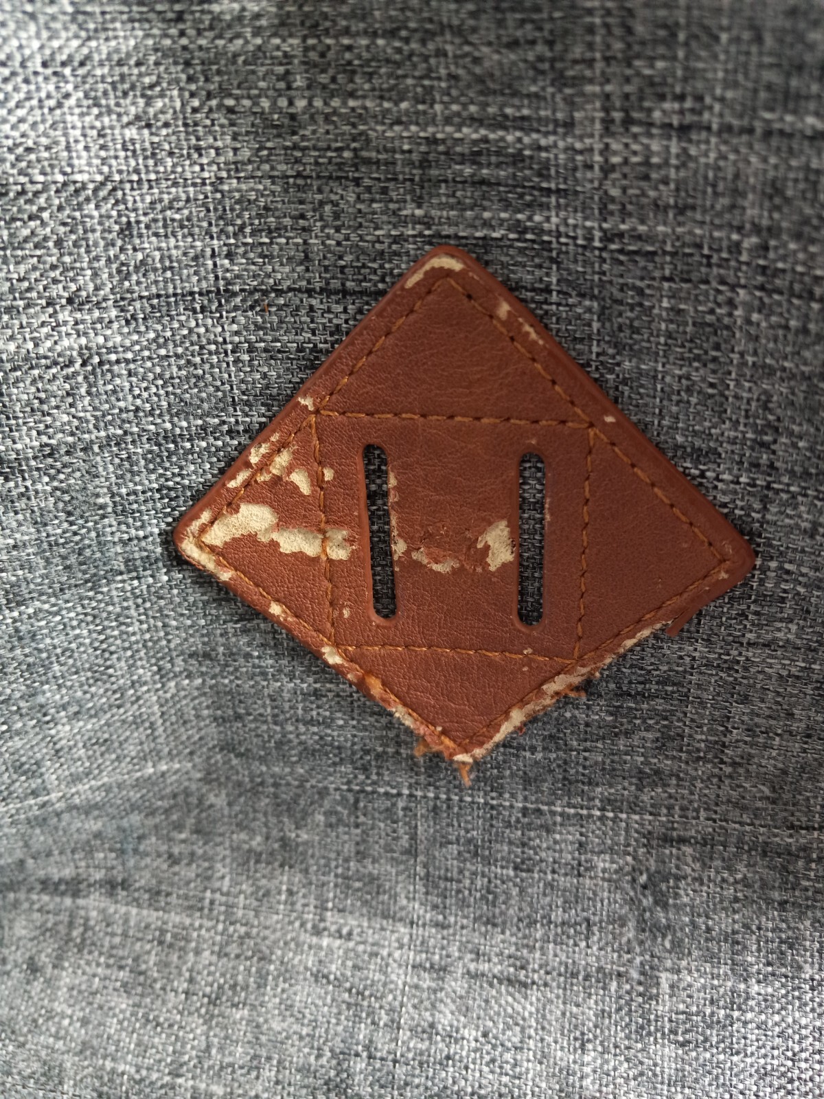 Jansport Backpack Cool Student Laptop Gray Faux Brown Leather