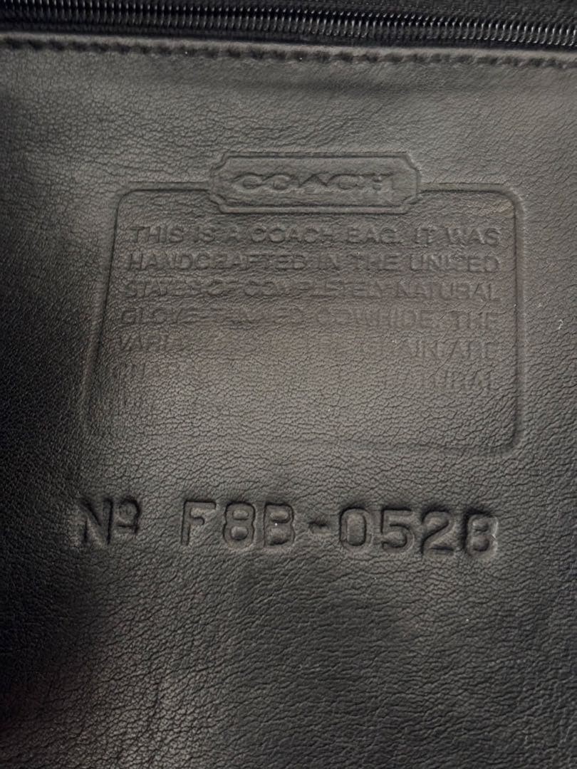 COACH Vintage Black Leather Backpack Double Pocket Men size 33cm 35cm 10cm