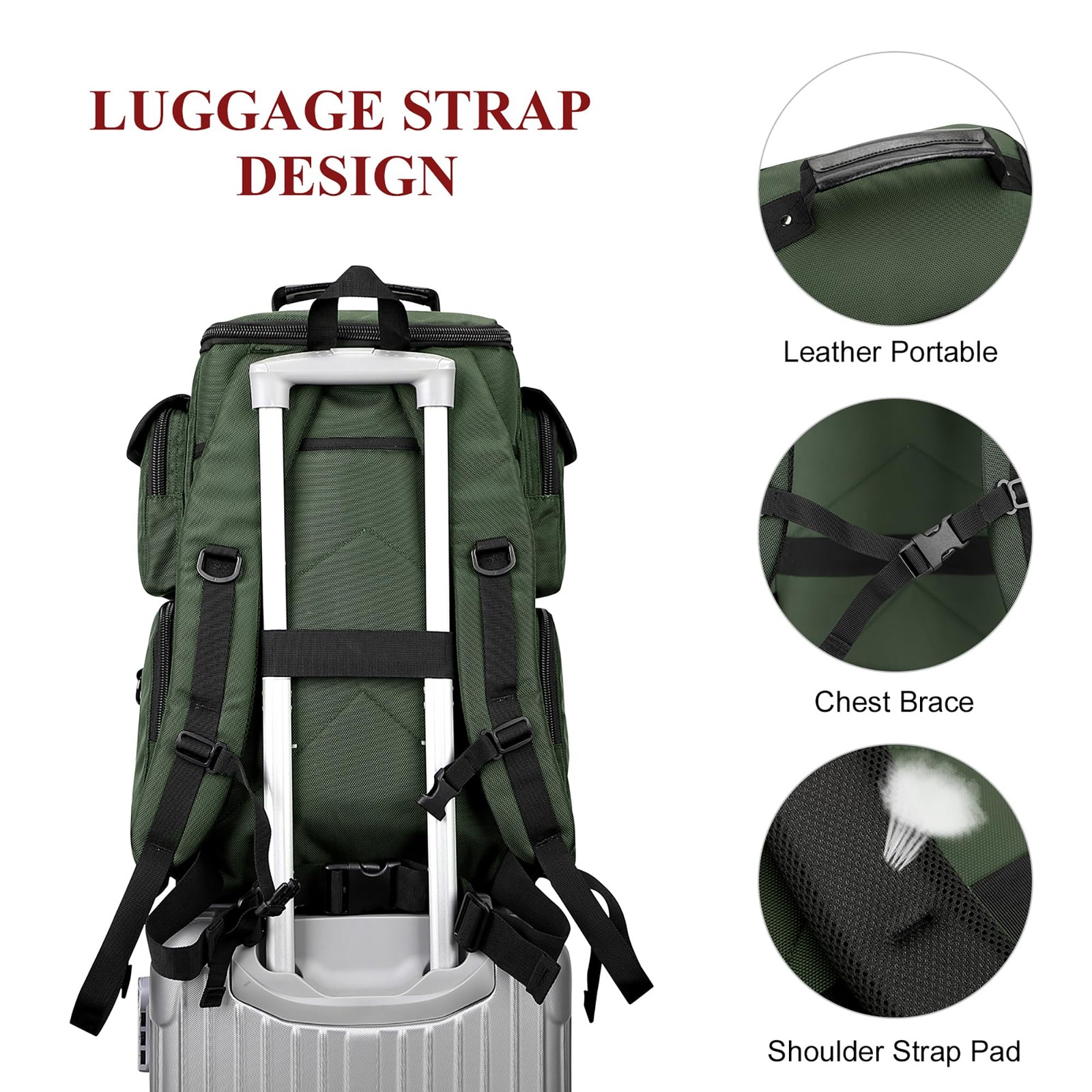 Travel Laptop Backpack for Men Convertible Carry on Bag 17 Inch
