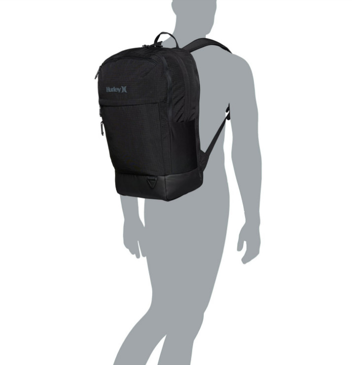 Hurley 7390 Peak 26L Black Backpack for School or Daily Use