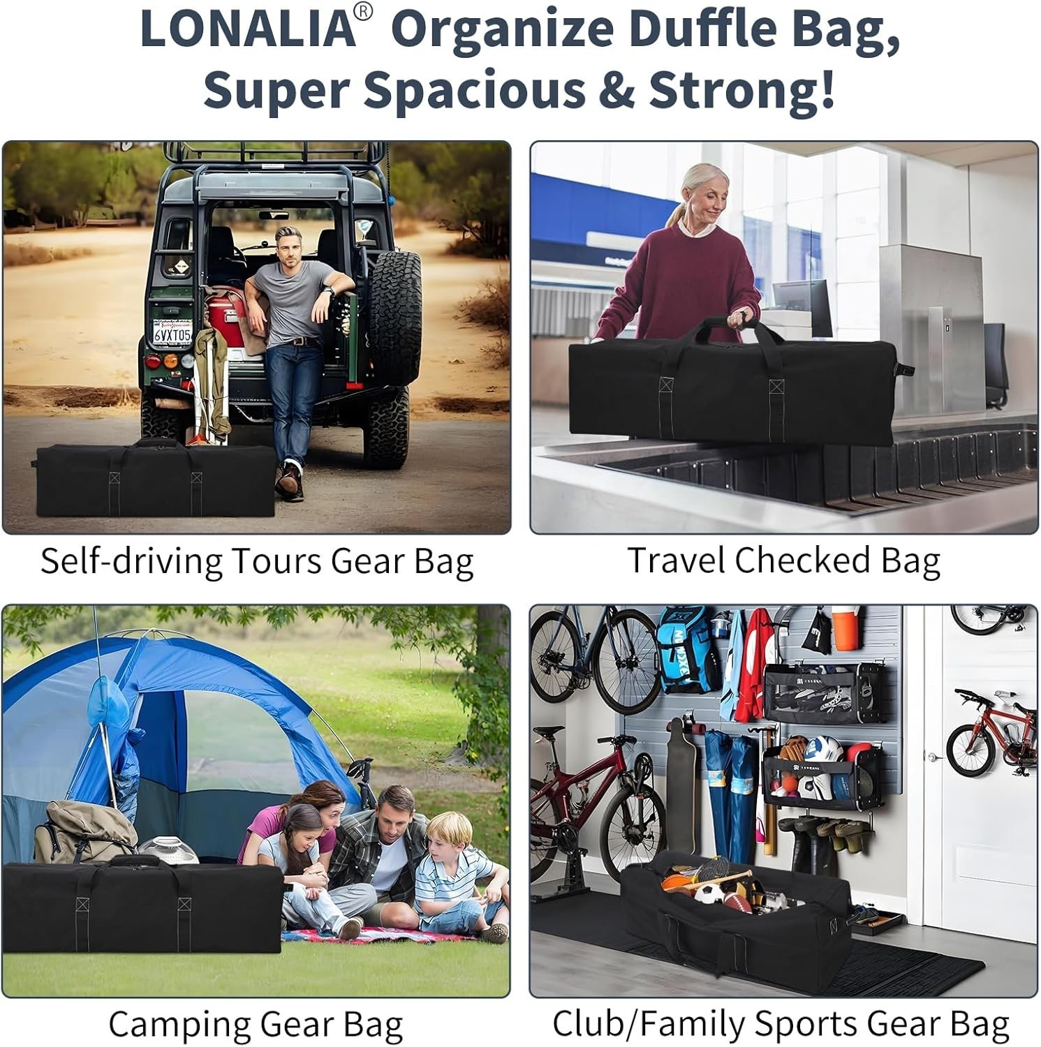 42 Inch Large Duffle Bag for Travel – 116L Extra Large Heavy Duty Duffel Bag …