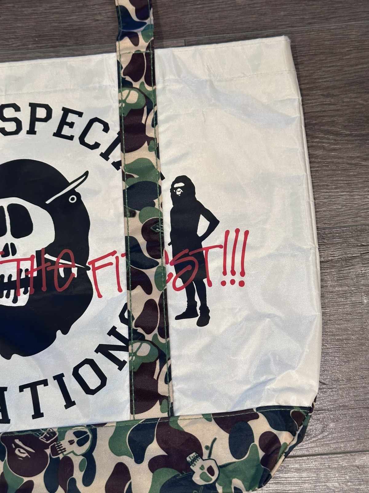 A Bathing Ape Bape x Stussy Collaboration Tote Bag *HAS MARKS SEE PHOTOS*