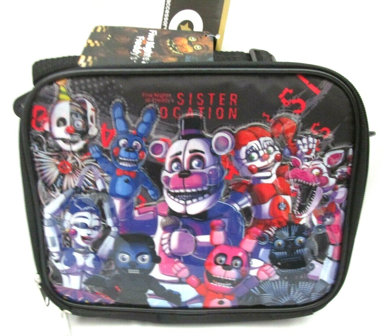FIVE NIGHTS AT FREDDYS FNAF VIBRANT 9.5″ INSULATED LUNCHBOX LUNCH BAG-NEW!