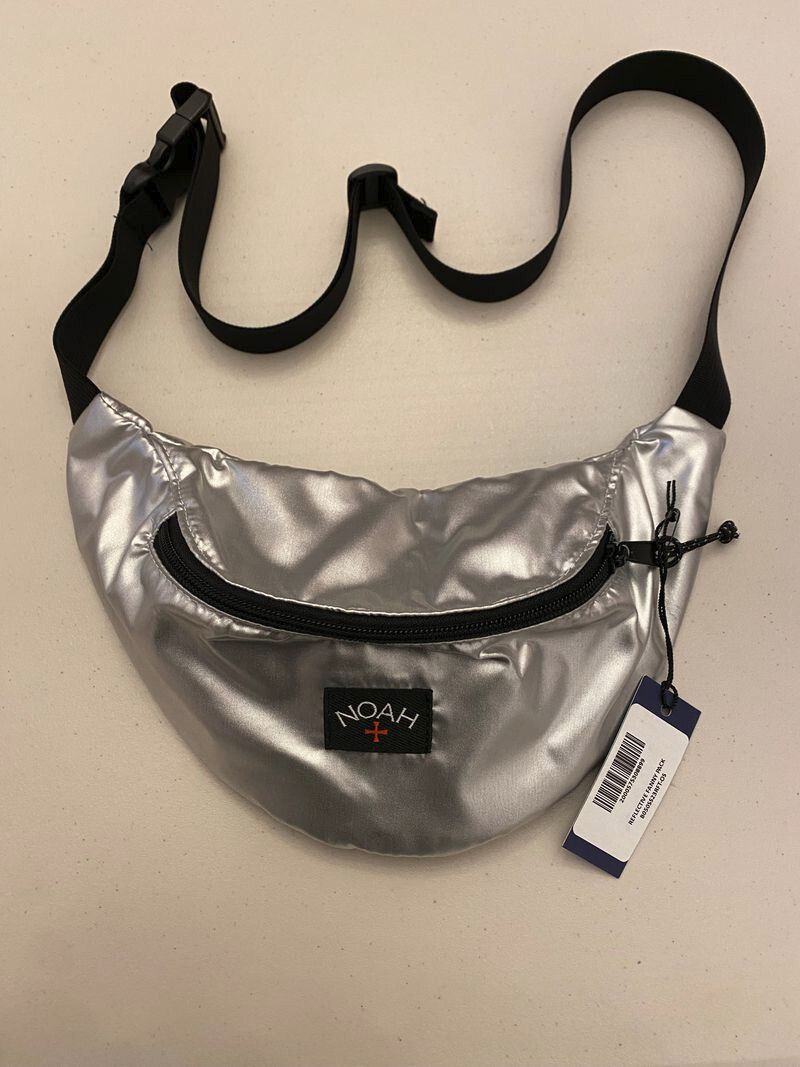 $95 NOAH NY Reflective silver fanny waist Pack bag !!! supreme palace stussy