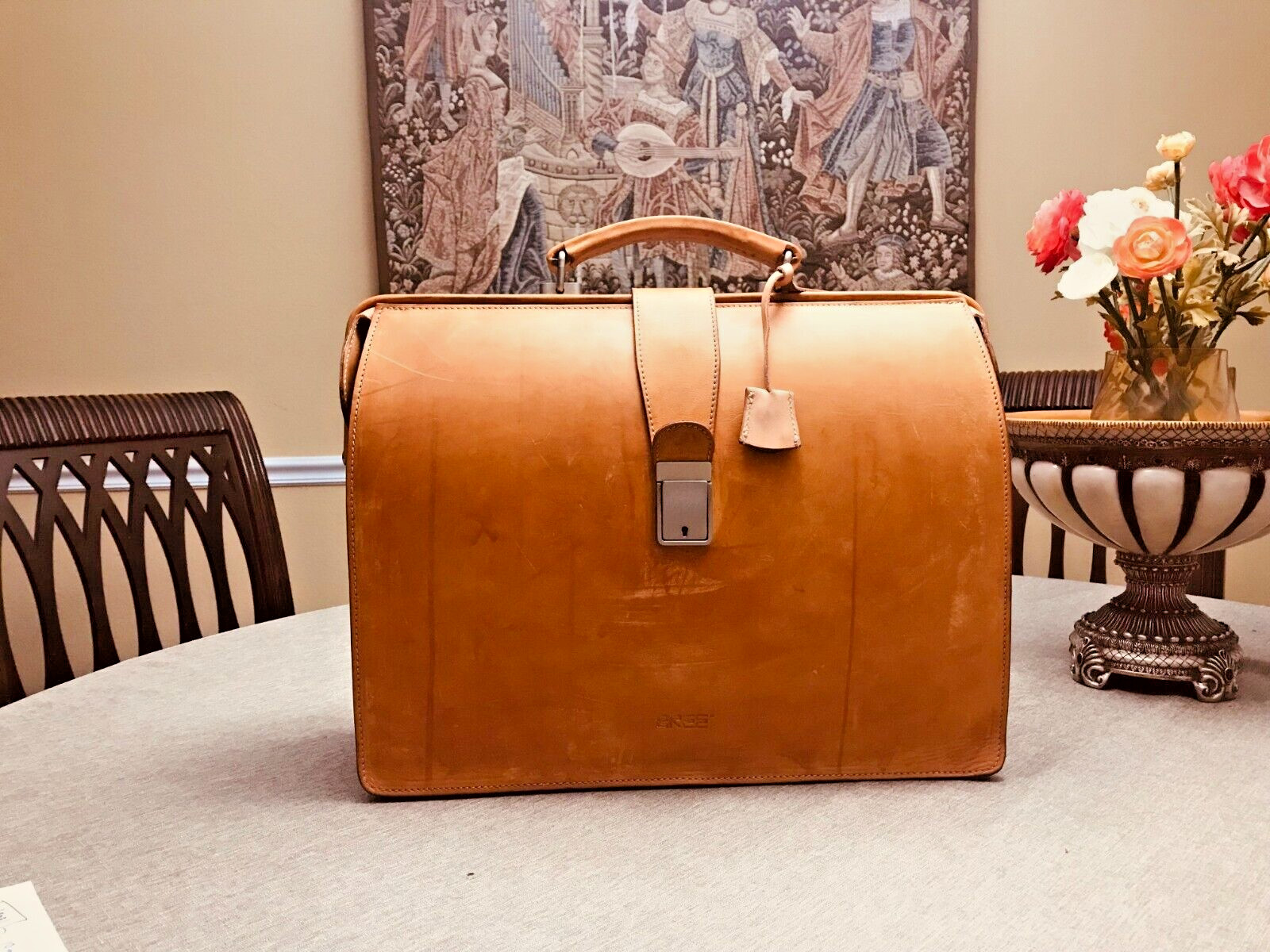 ORIGINAL BREE Tan Heavy Leather Briefcase Lawyer – Doctor Bag …. GERMANY