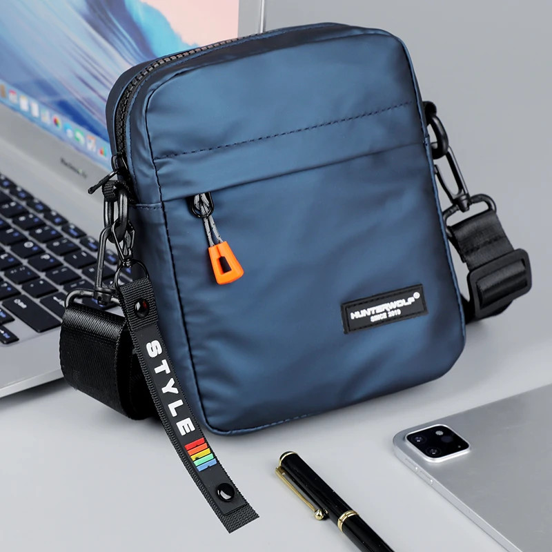 Simple Mini Men Crossbody Bag for Phone Side Bag Casual Waterproof PU Leather Sh