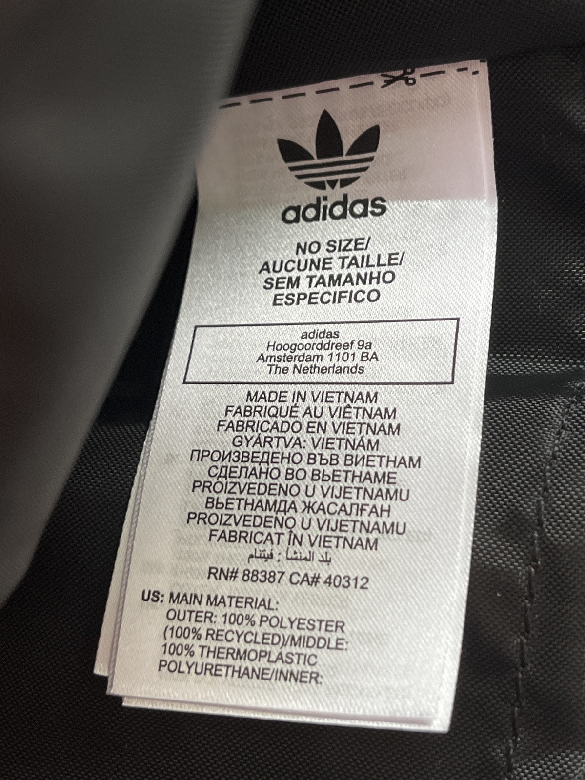 NEW Adidas Black Adicolor Small Sling Bag Compact Crossbody Bag Adjustable Strap