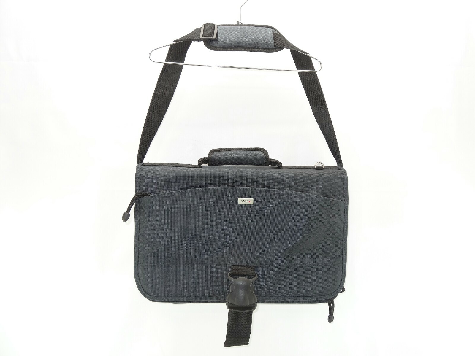 SOLO MENS DARK BLUE SHOULDER MESSENGER SCHOOL WORK TRAVEL BRIEFCASE BAG