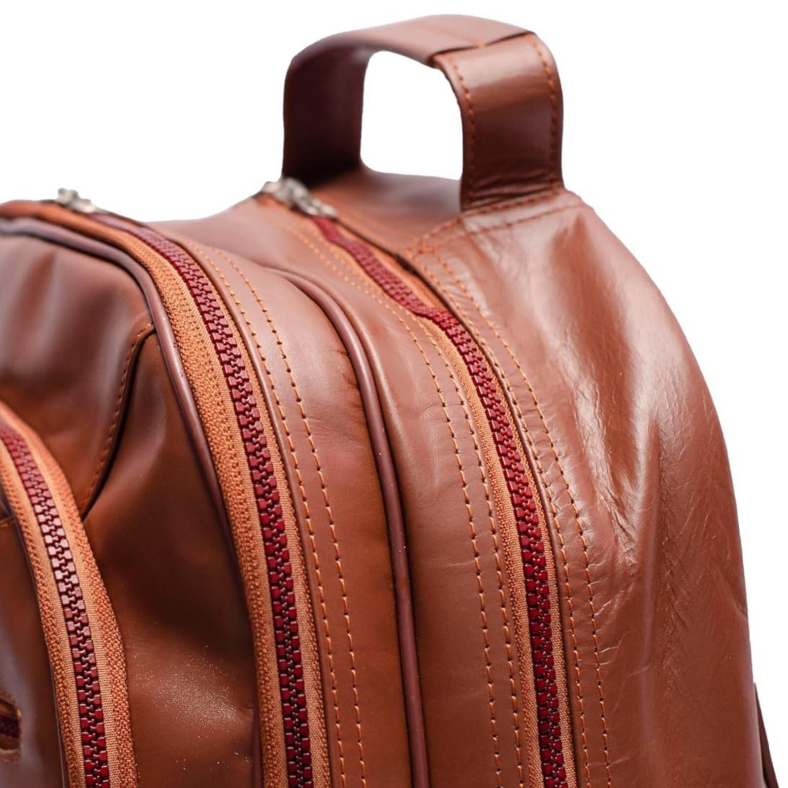 Leather Laptop Waterproof Backpack, Daypack, Travel Rucksack, School Bag Male