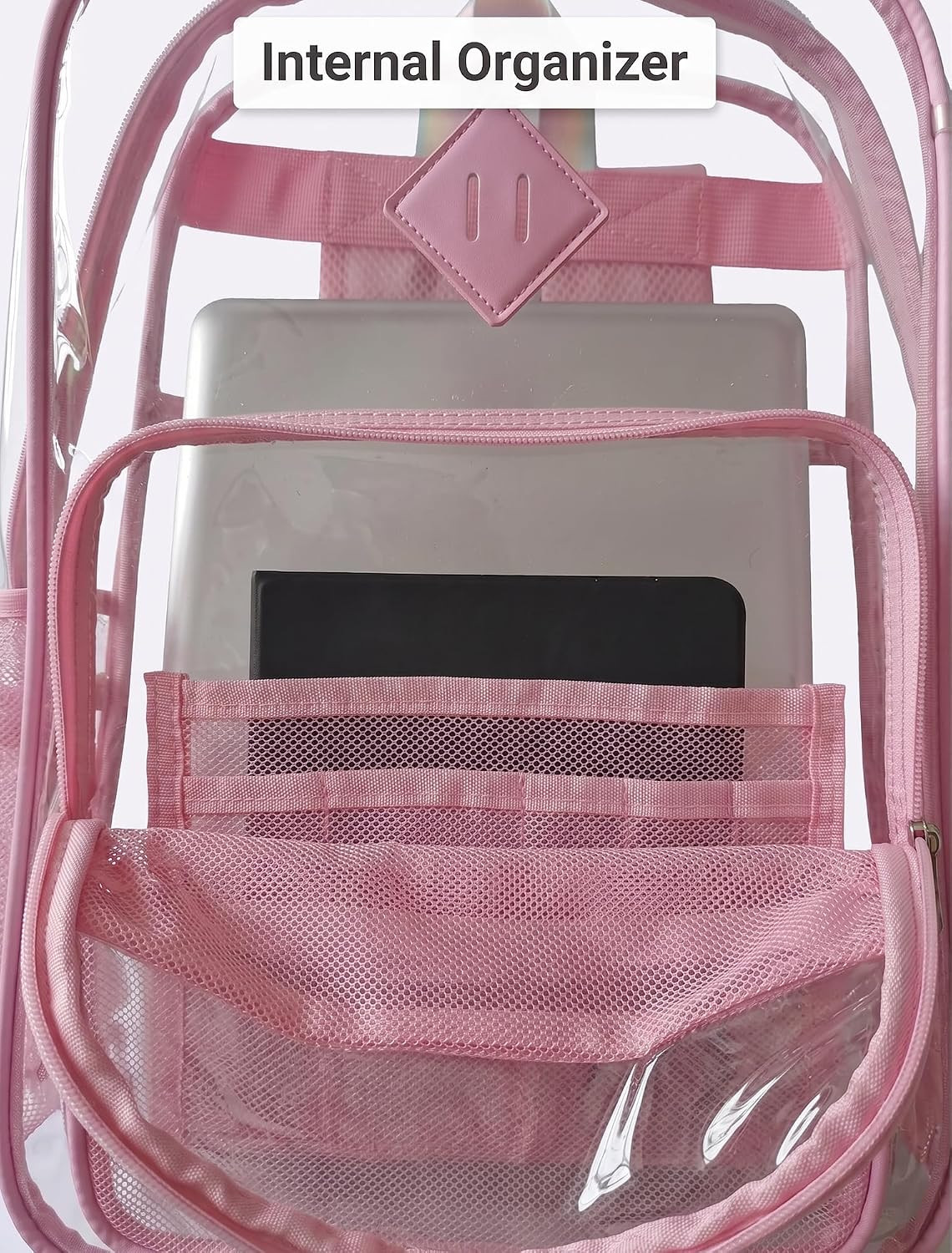 Clear Backpack Bookbag for School 20L Transparent Backpacks Heavy Duty See throu