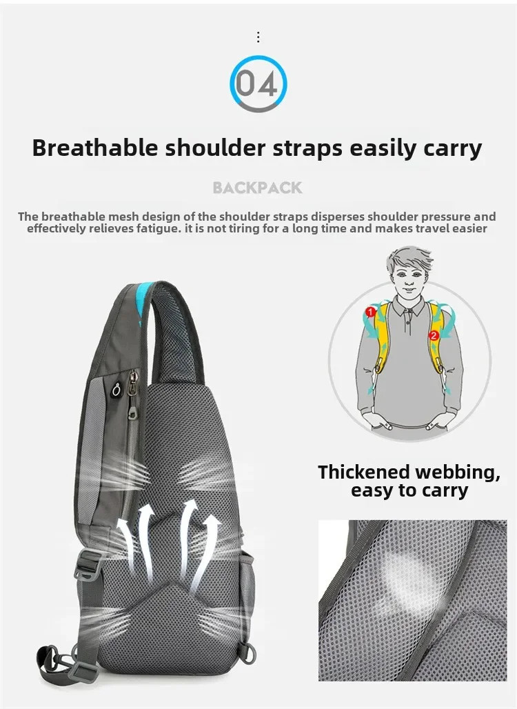 outdoor hiking bike shoulder bag waterproof sports crossbody bag travel backpac