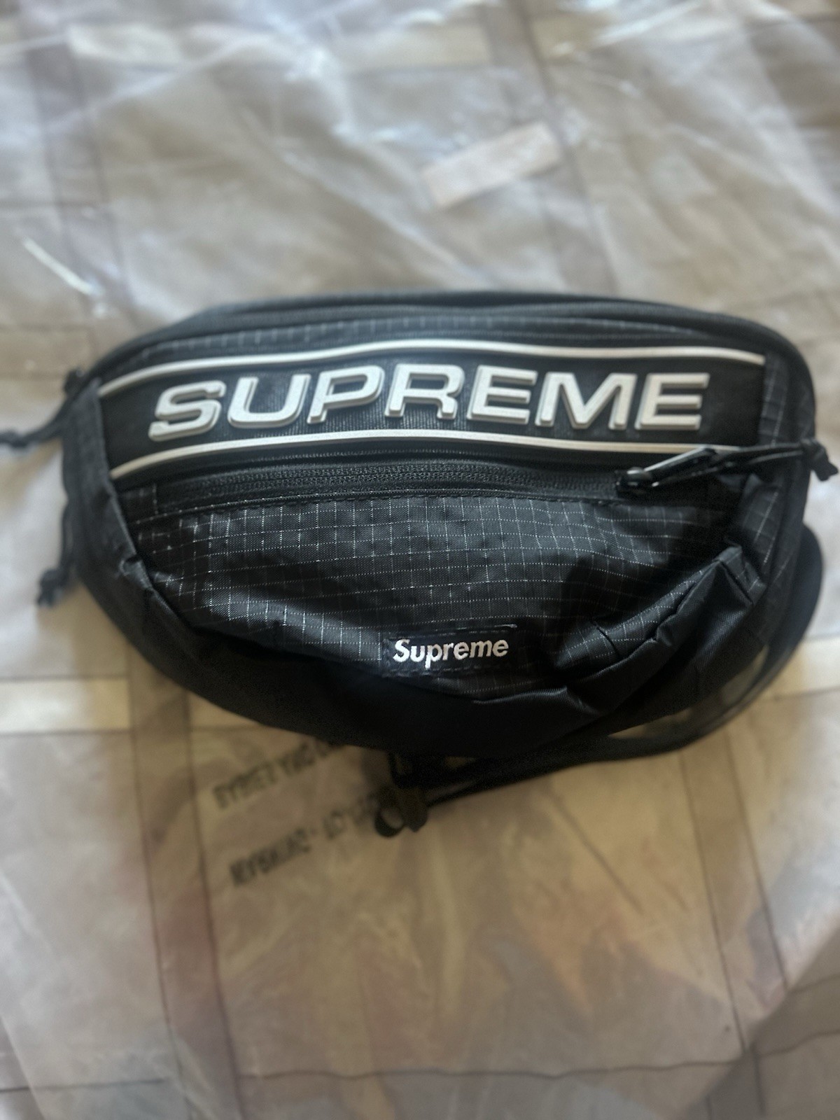 Supreme Waist Bag Black Nylon