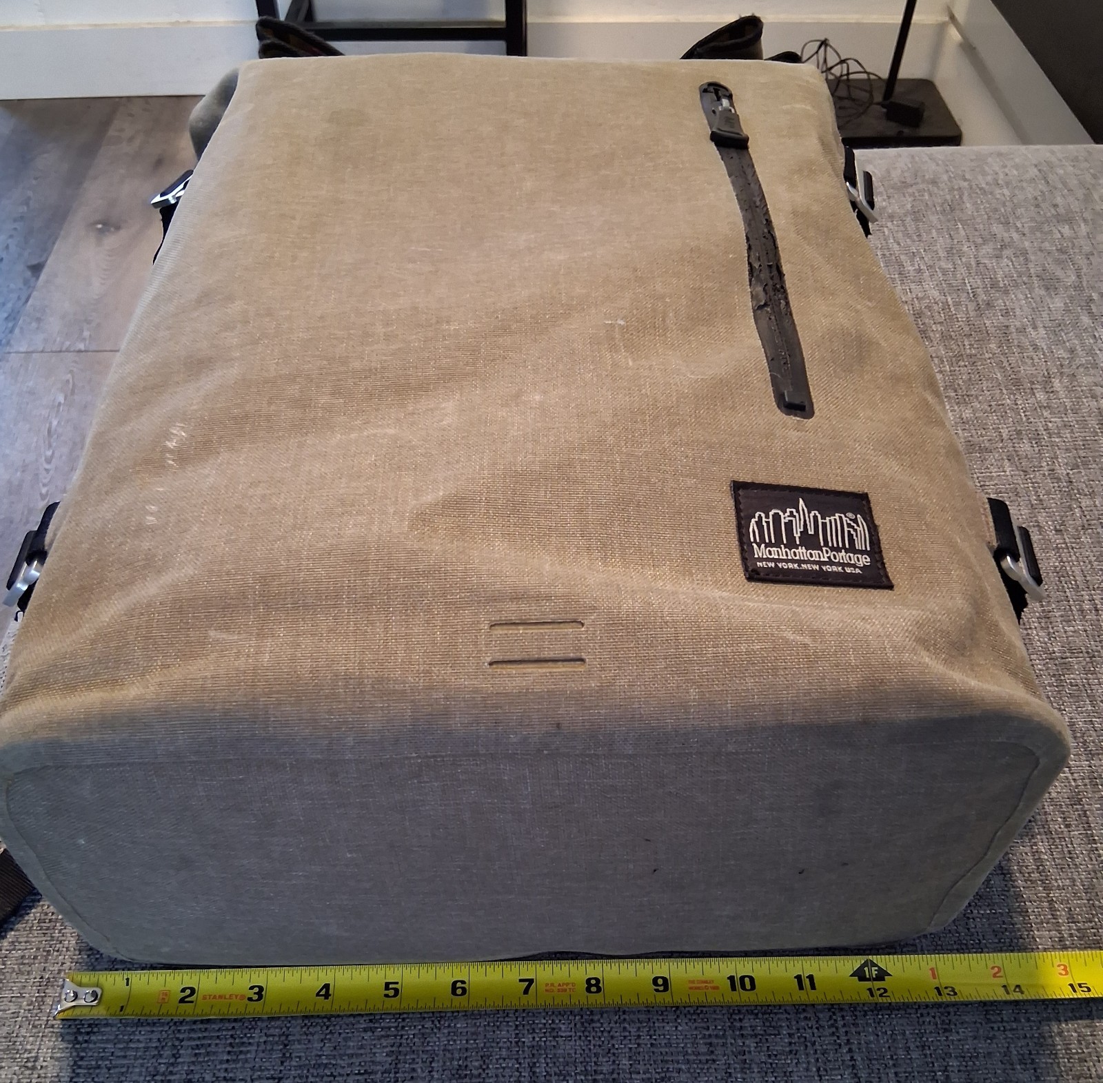 Manhattan Portage Harbor Canvas Brown Backpack Roll-Top Water Resistant