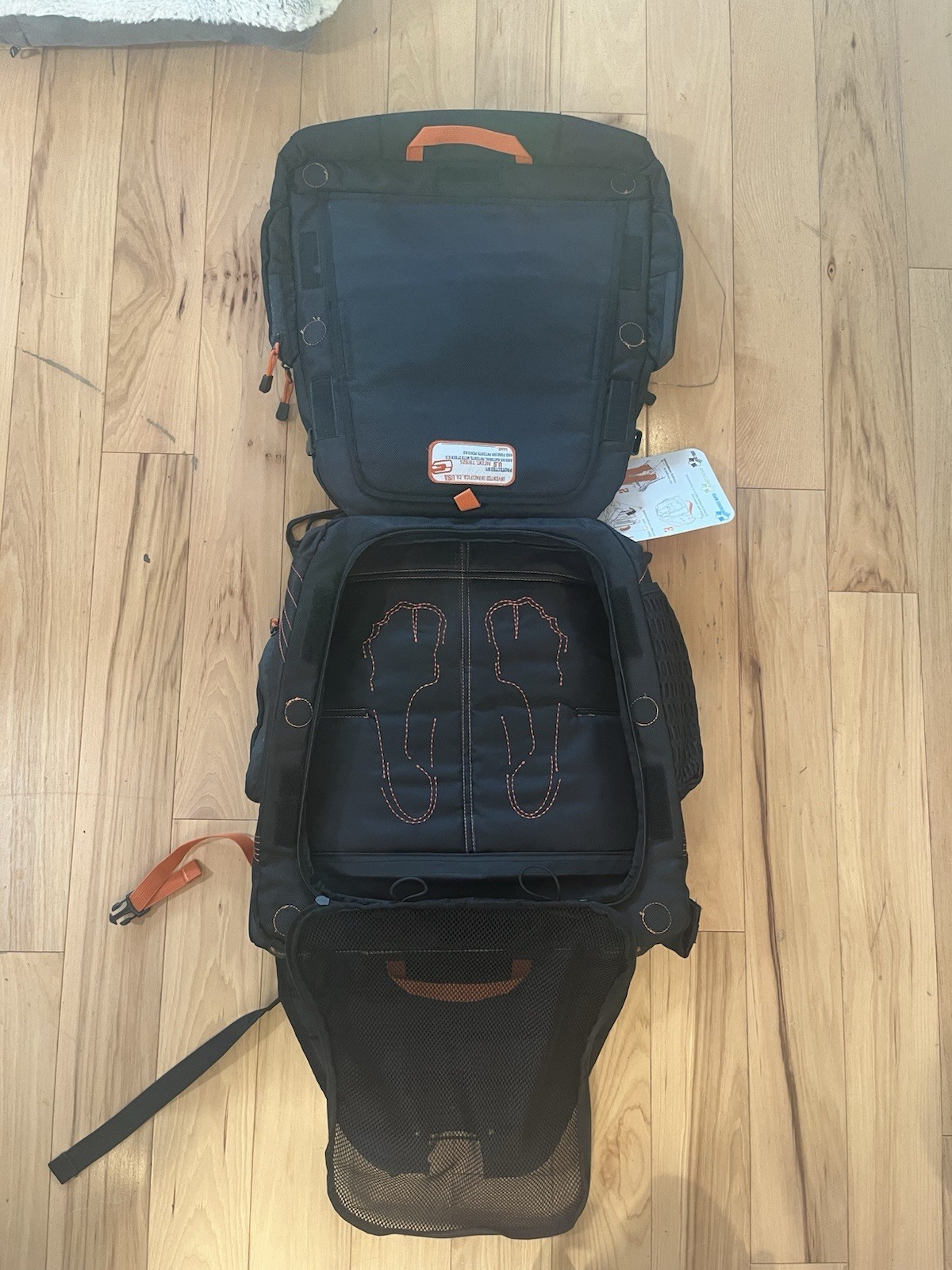 BP1-15 TRIATHLON TRANSITION AND MULTI SPORT BACKPACK Black And Orange