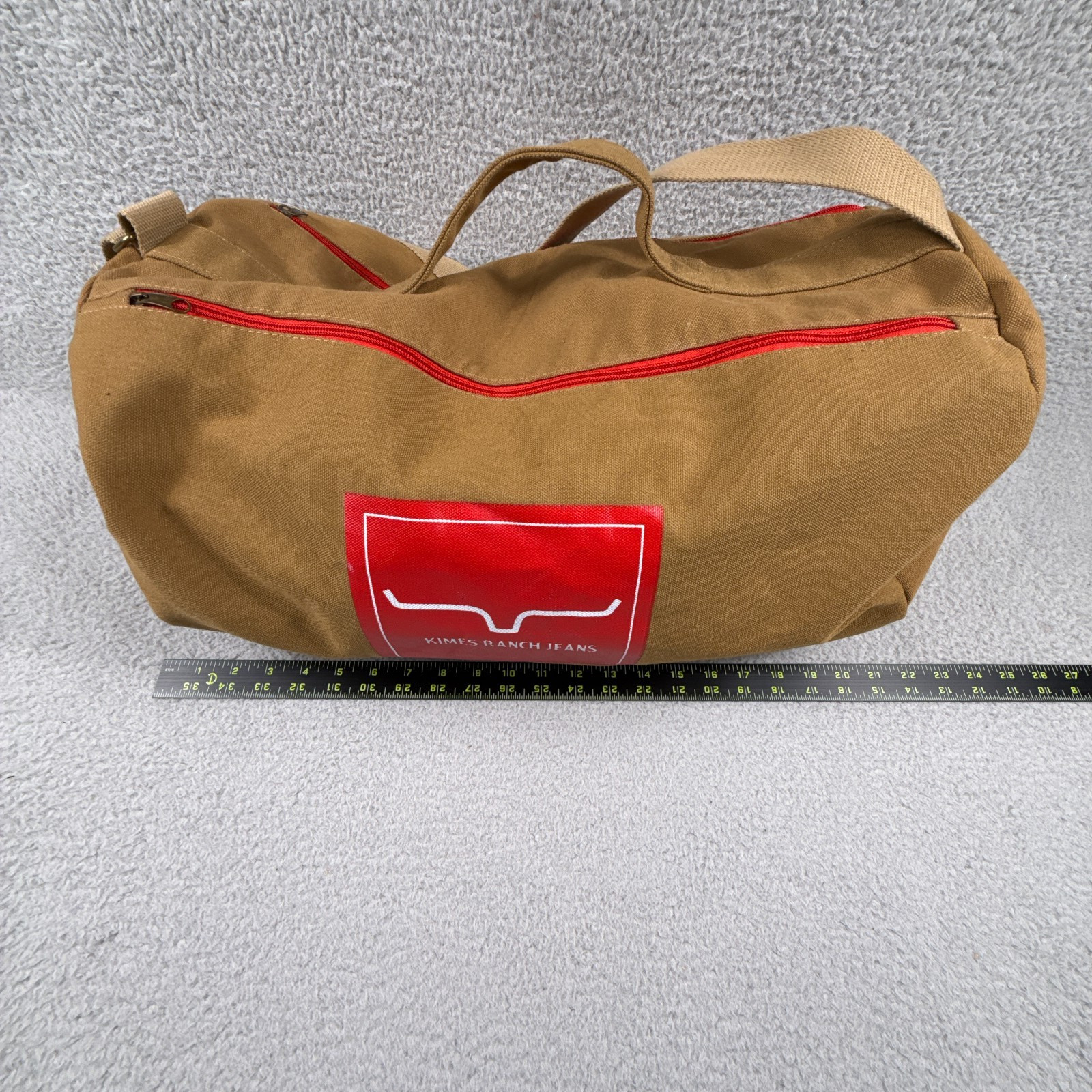 Kimes Ranch Bag Canvas Khaki Large Duffle Travel Western Cowboy Gear Gym Carry