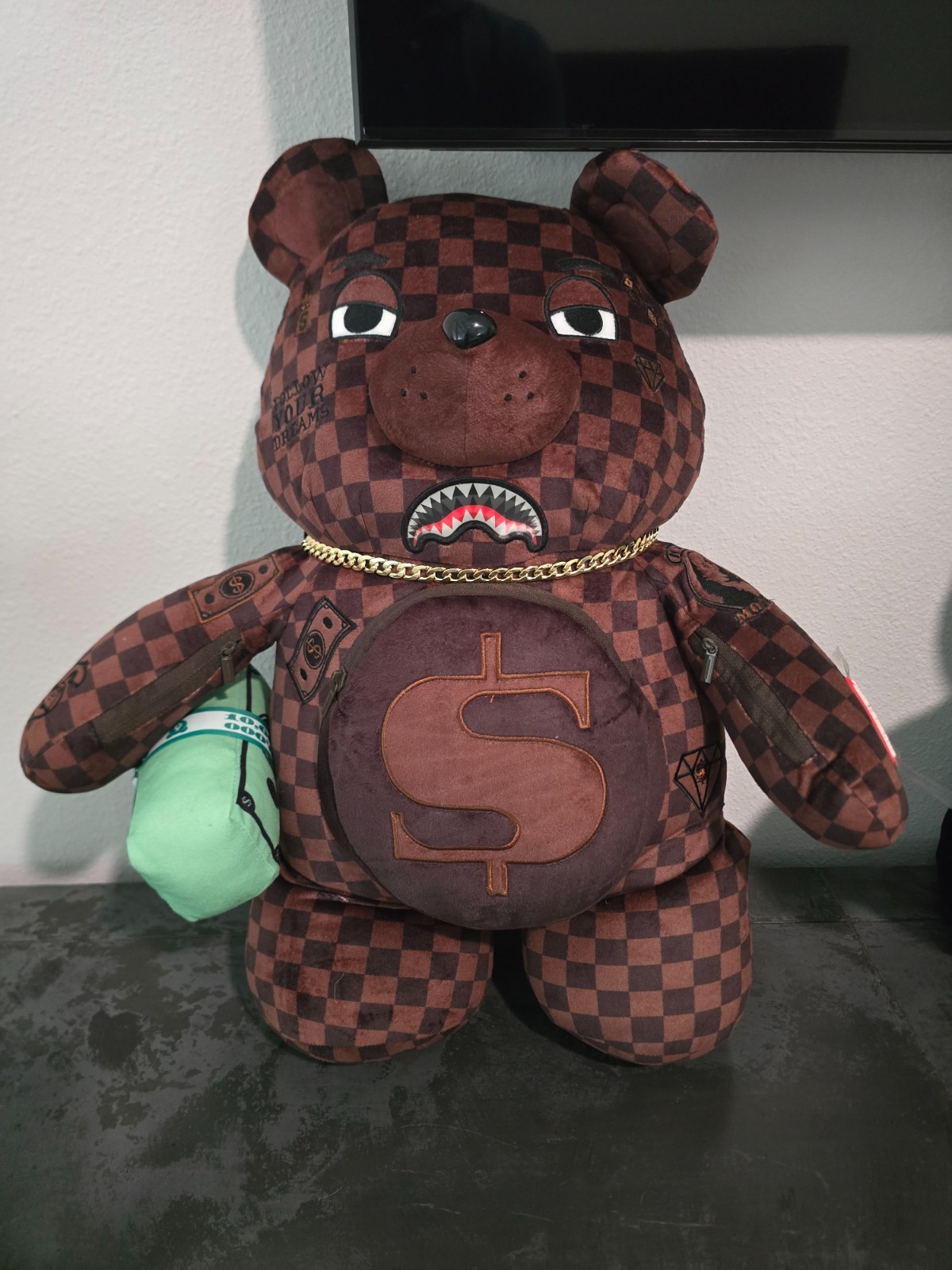 sprayground teddy bear limited edition backpack